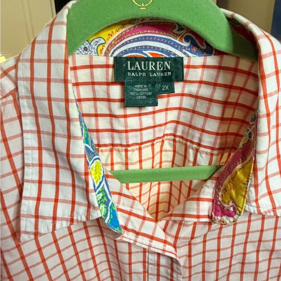 Ralph Lauren Red Checkered Button-Down Shirt - Picture 2 of 4
